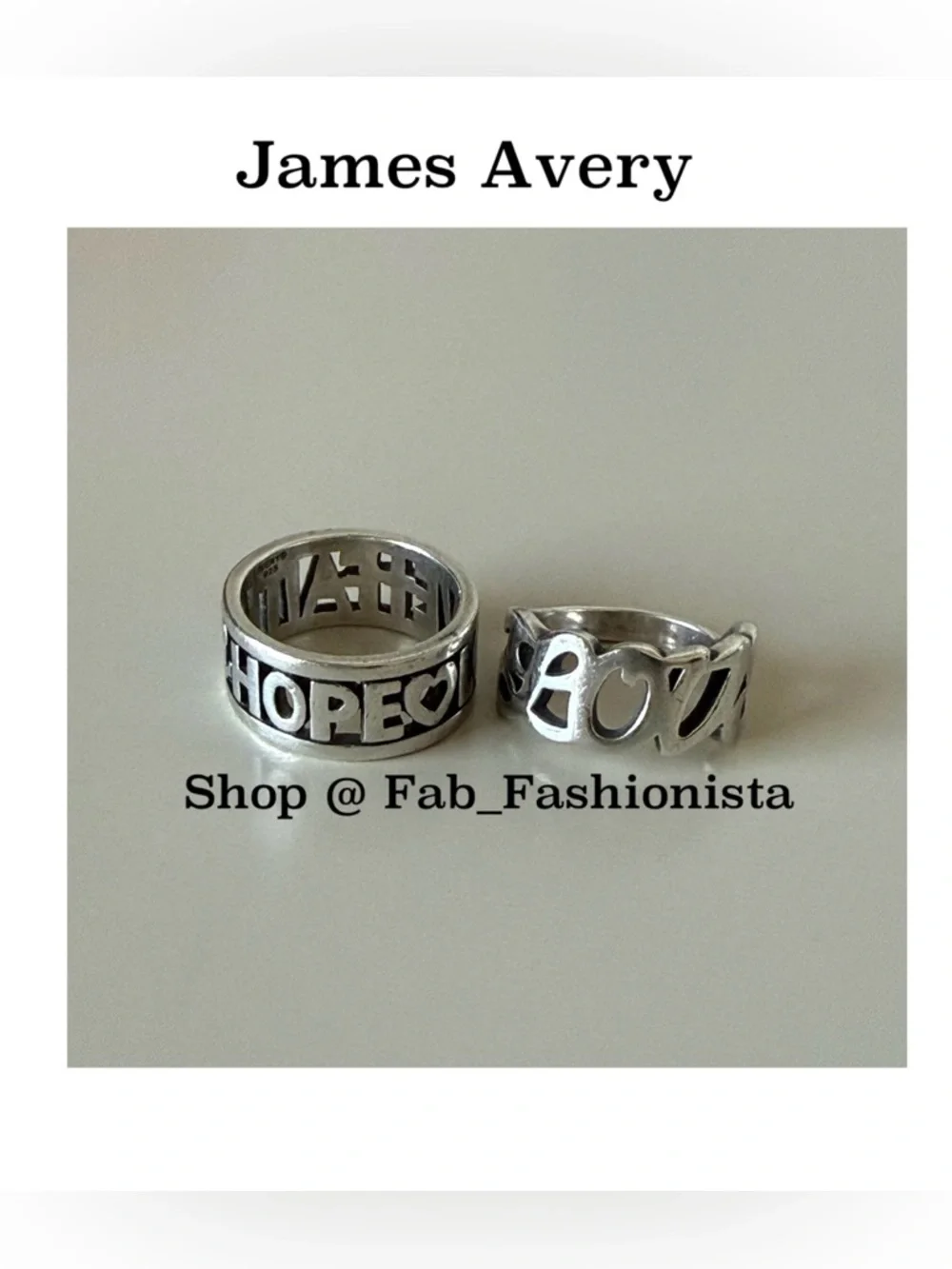 James Avery Sterling silver rings retired